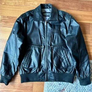 VINTAGE 100% Leather Boeing Bomber Flight Aviator Jacket